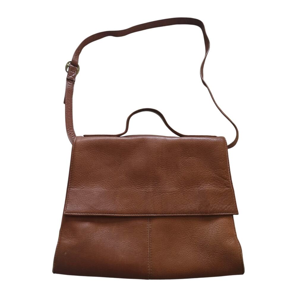 Vintage Hobo International Genuine Leather Shoulder Bag Original Friar Brown